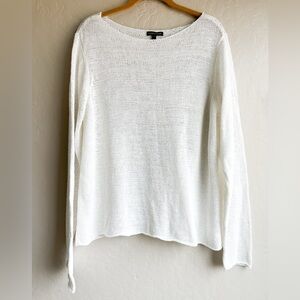 Eileen Fisher White Long Sleeve Women’s Top - Size XLarge